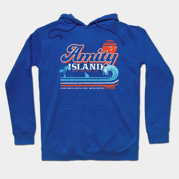 Amity Island Retro (Universal © UCS LLC) Hoodie by Alema Art